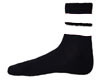 Large Low Cut Black Socks with White Stripes
